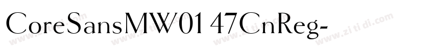 CoreSansMW01 47CnReg字体转换